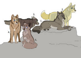 Wolf Family Free Adoptable Closed