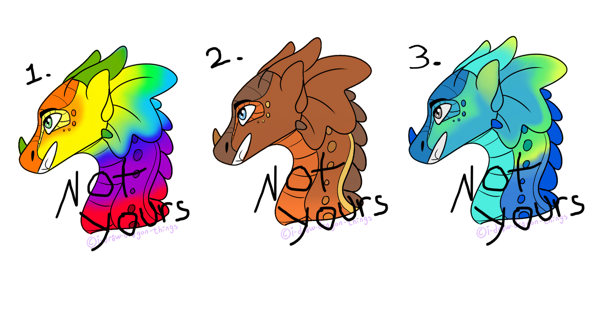 Rainwing Ruff Free RainWing Heads - closed by mylastaccount on DeviantArt