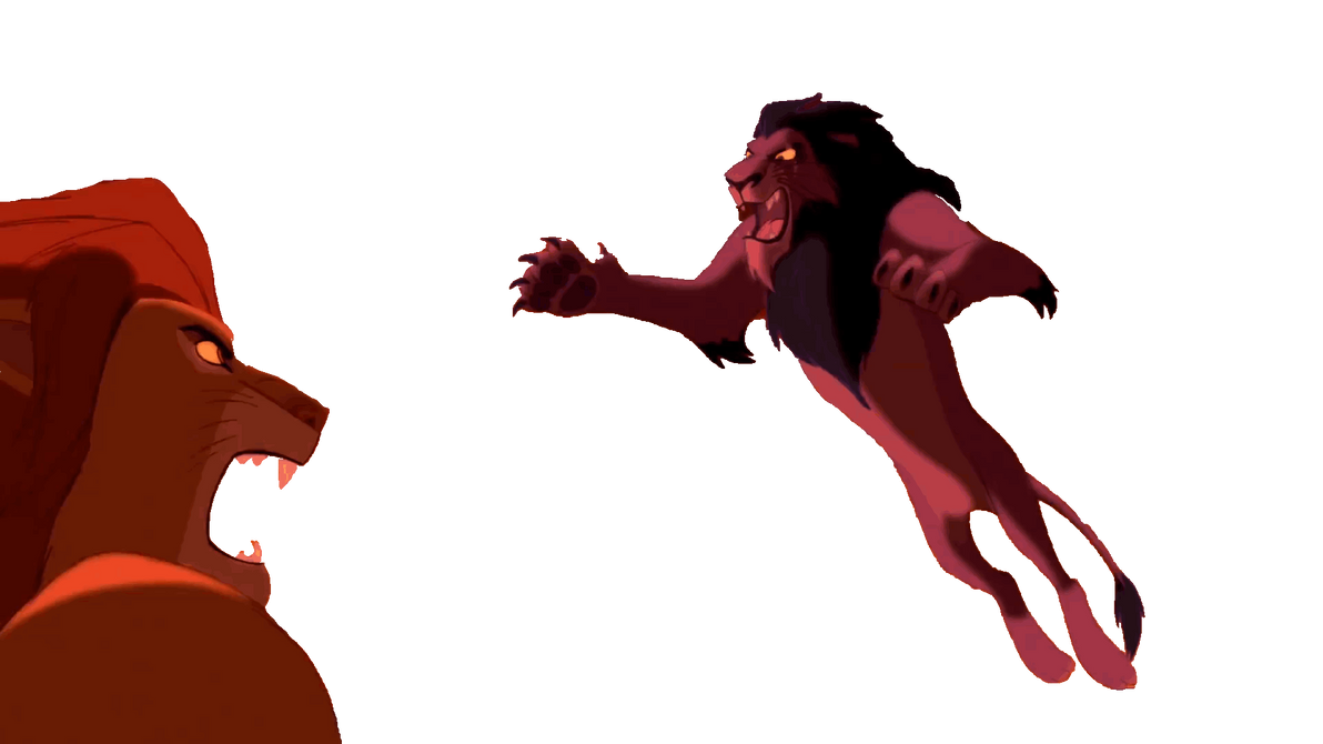 Simba VS Scar - Slowmo Fight but it's Transparent by ...