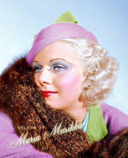 Jean Harlow ~~1930s ~~ colourised