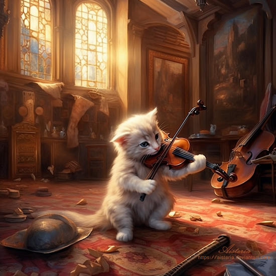 Glatte ål indbildskhed Cat and his violin by Aisteria on DeviantArt