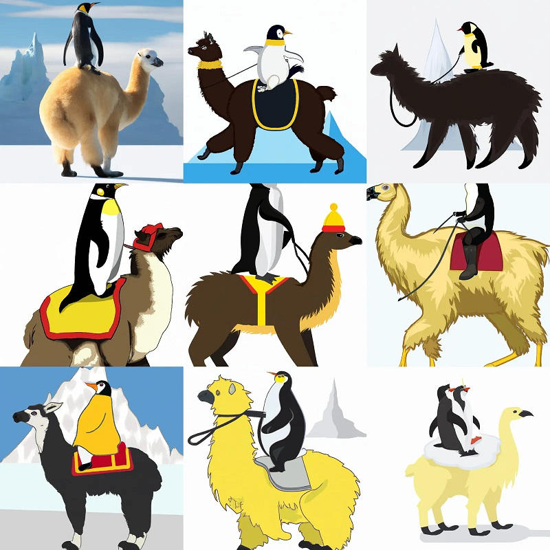Penguin Riding An Emperor Penguin Riding On A Llama by PenguinDareangel12 on DeviantArt