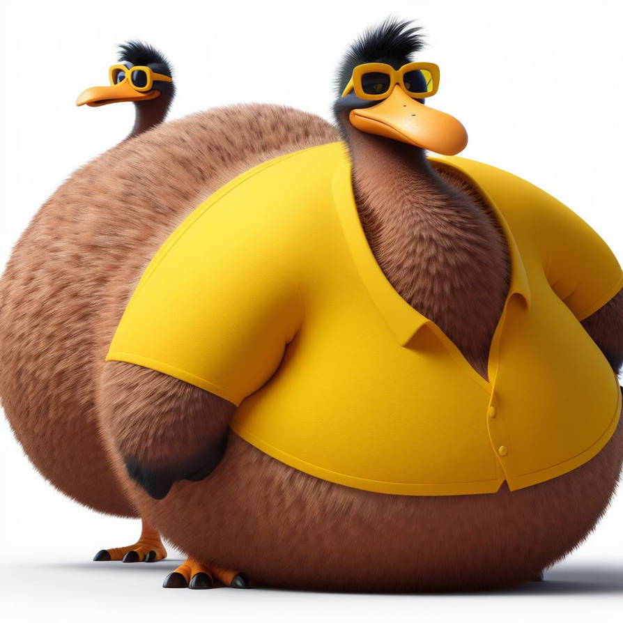 Fat Limu Emu with big buttcheeks and belly #2 by PenguinDareangel12 on ...