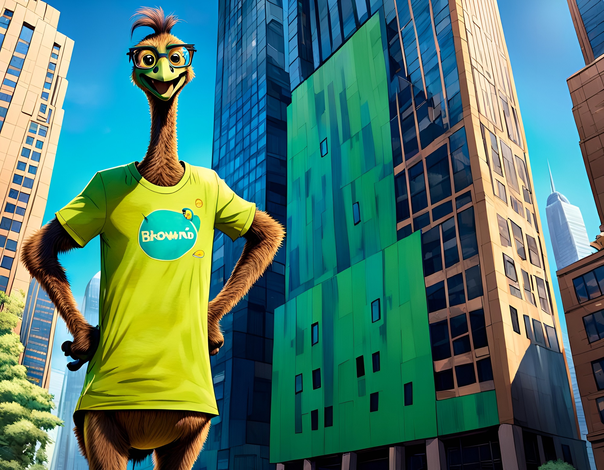 Limu Emu Standing In Front of a Skyscraper by PenguinDareangel12 on ...