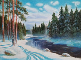 Karelian winter landscape