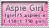 Aspie Girl Stamp