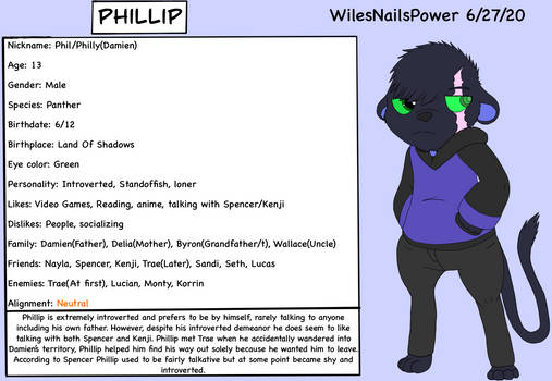 Phillip Character Bio 