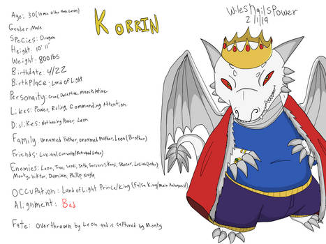 Korrin Character Bio 