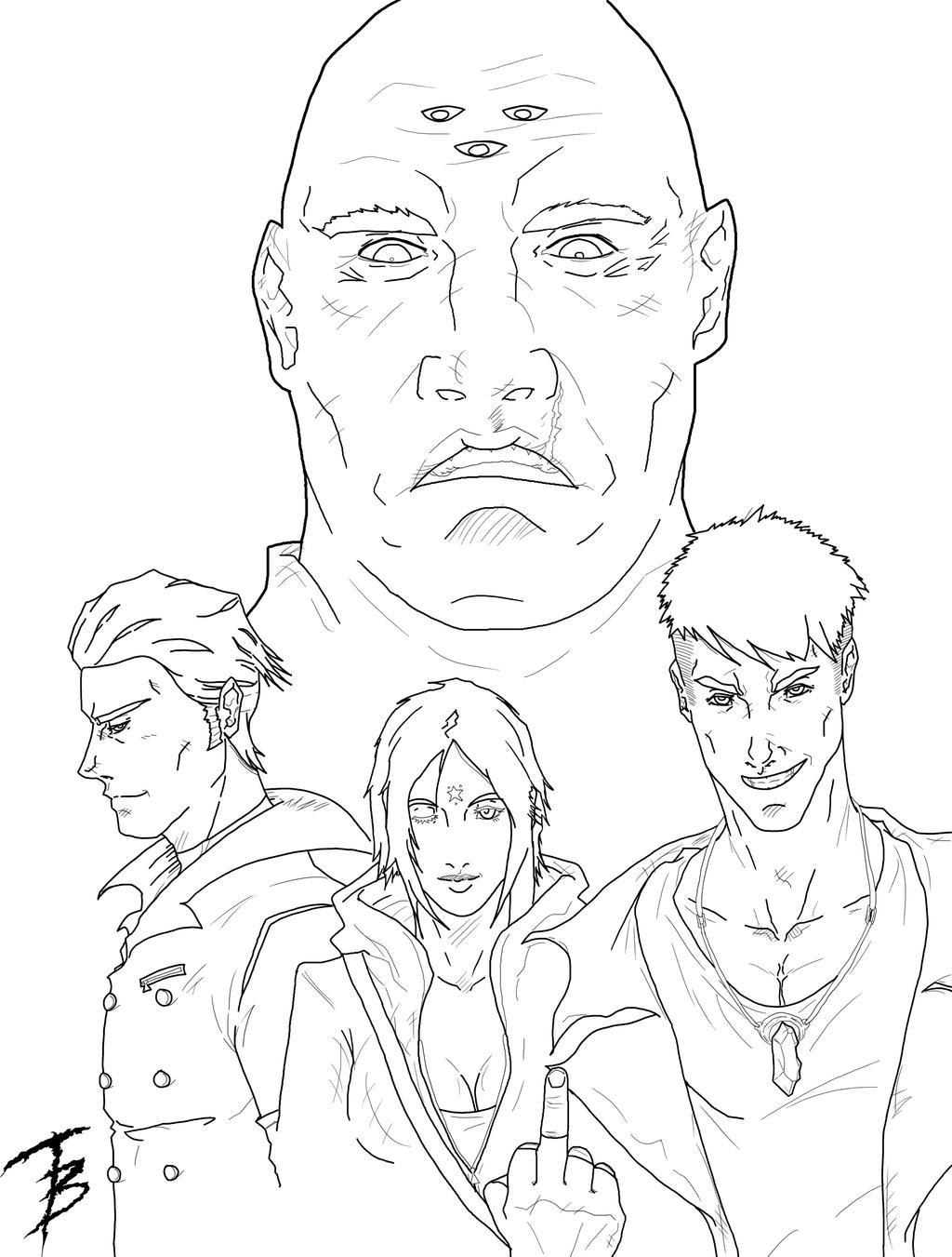 DMC dont fuck with a god (lineart) WIP