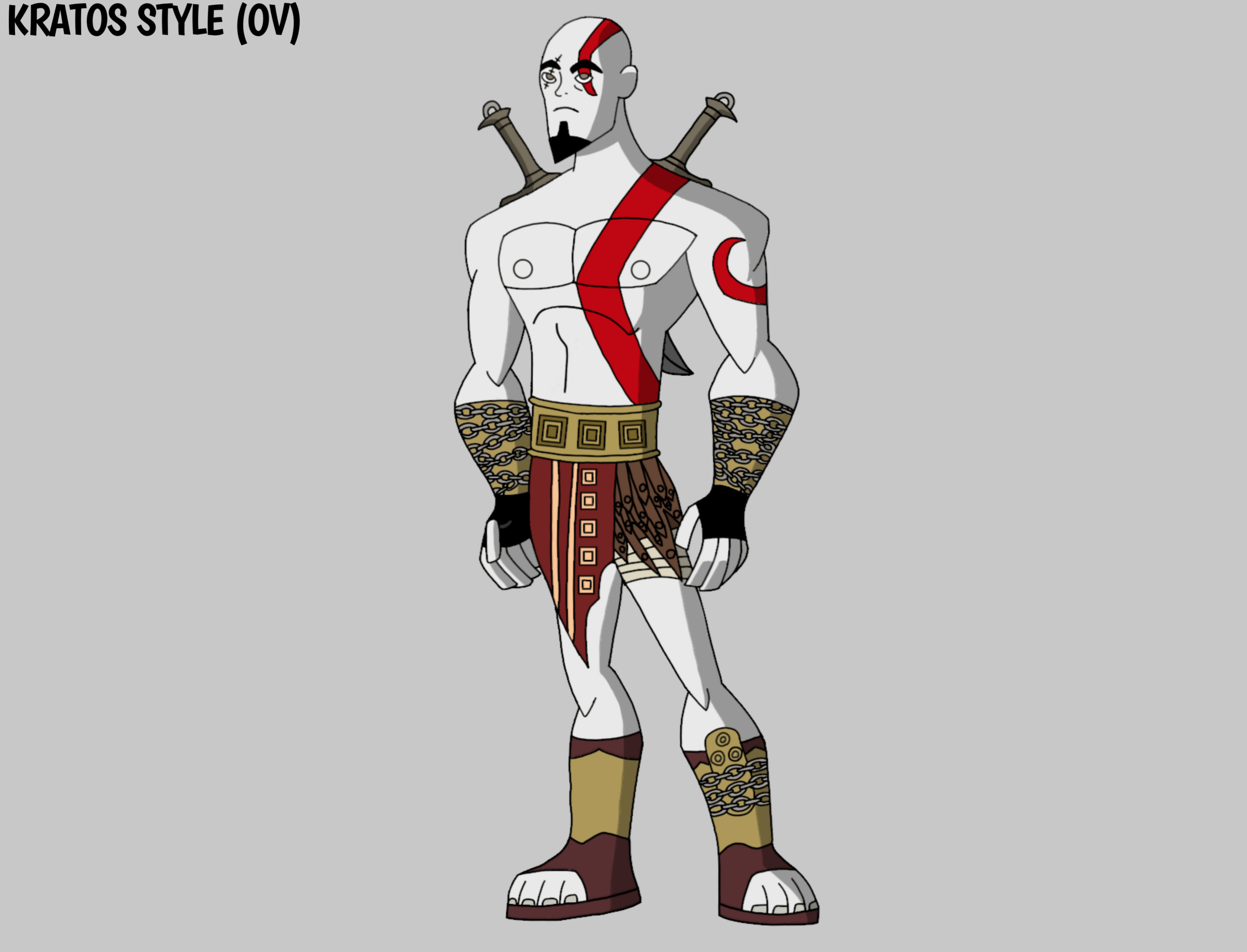 kratos god of war 1 style (ov) by amirben10art on DeviantArt