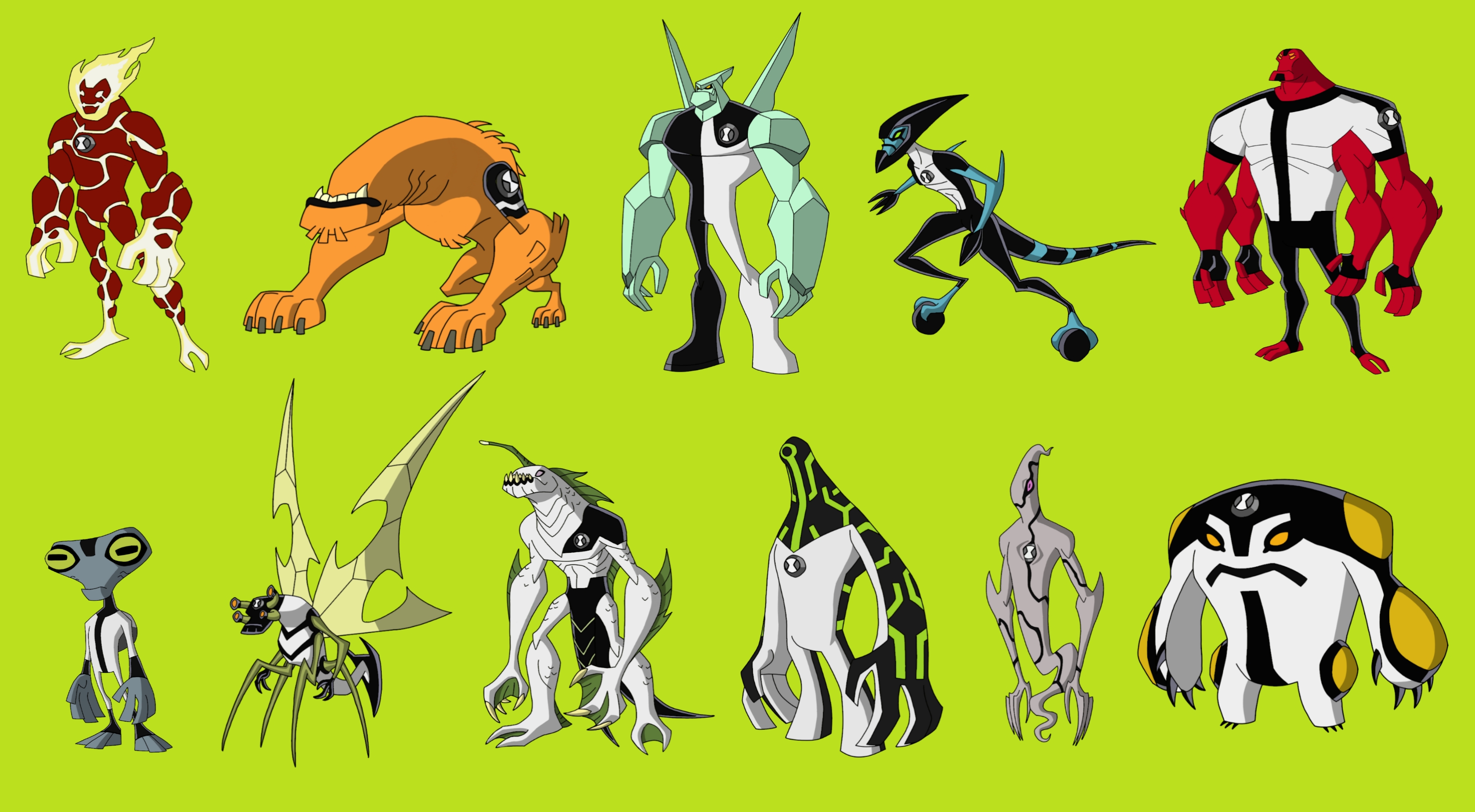 Ben 10 And Original Aliens by Preedo on DeviantArt