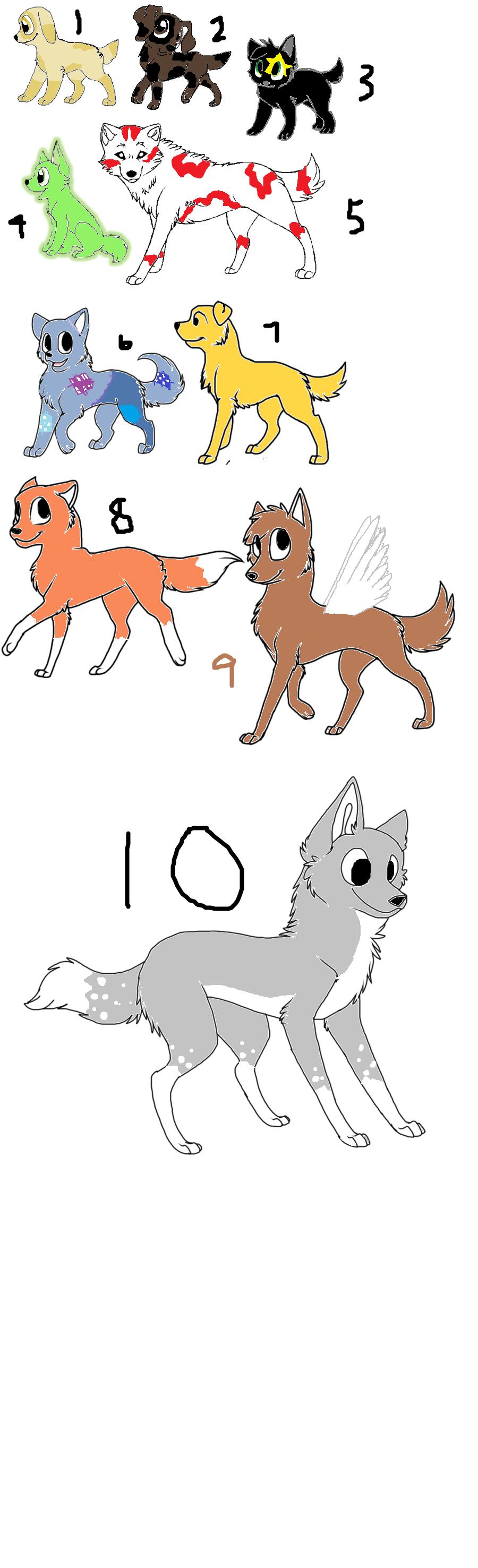 Adoptables dogs, cat, and wolf CHEAP!!!!!