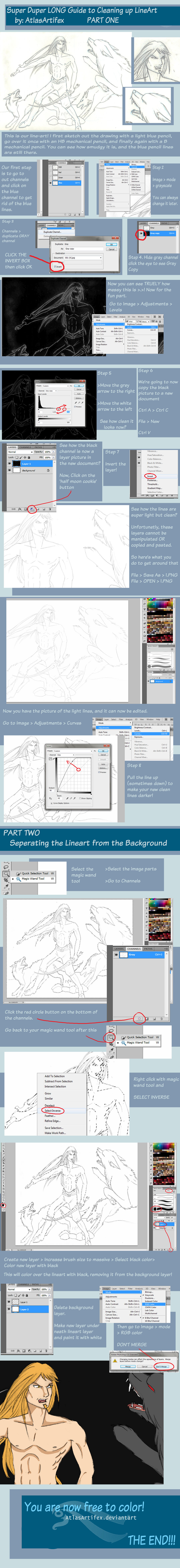 SUPER Cleaning up Line-art Tutorial