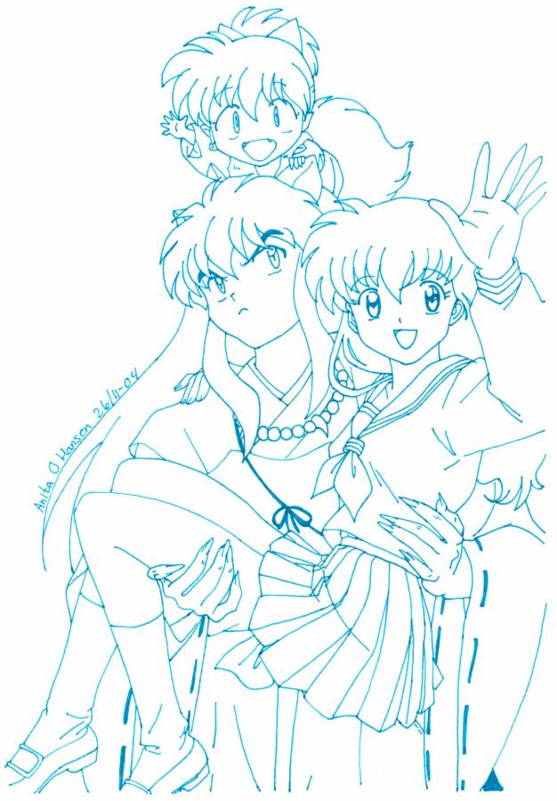 Inuyasha,kagome and 2