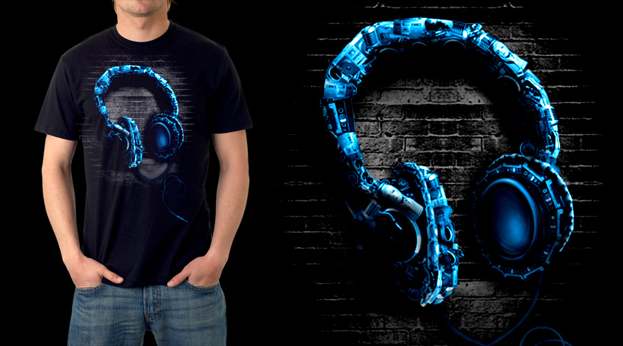 Headphones shirt