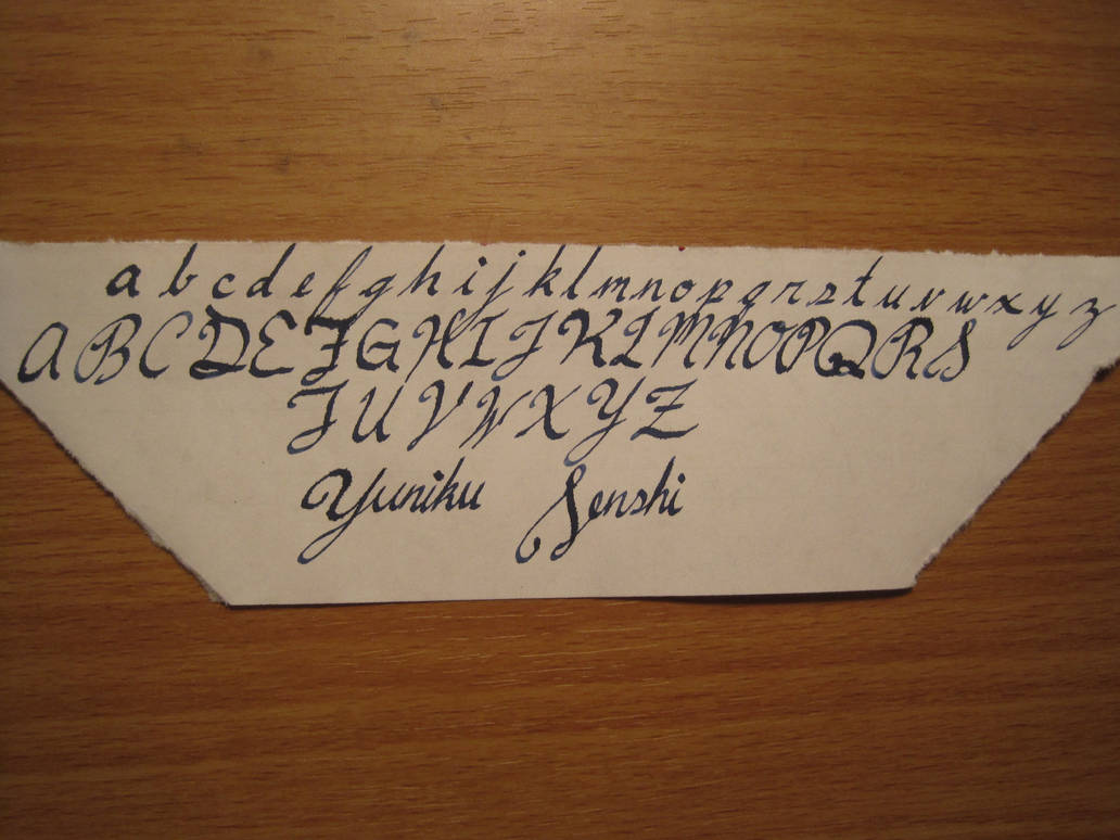 Cursive Font by YunikuSenshi on DeviantArt