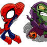 Spidey and Green Goblin