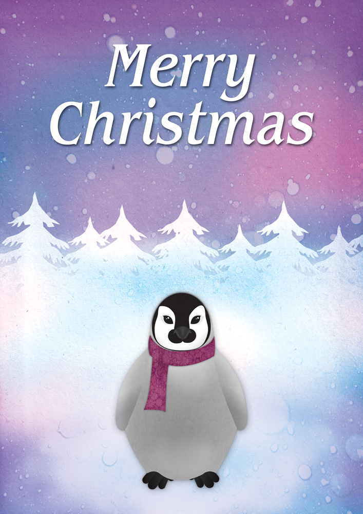 Penguin Christmas Card