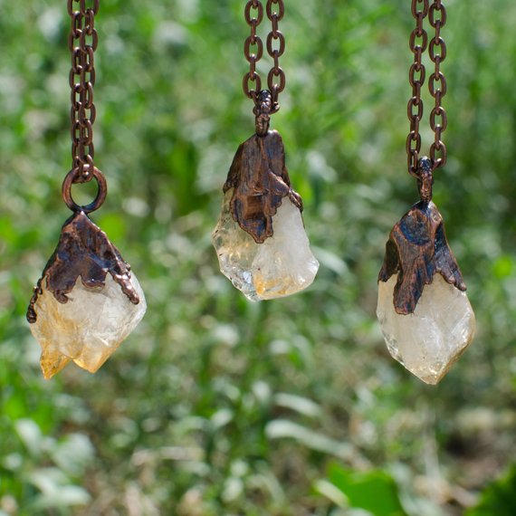 Pendants with citrine