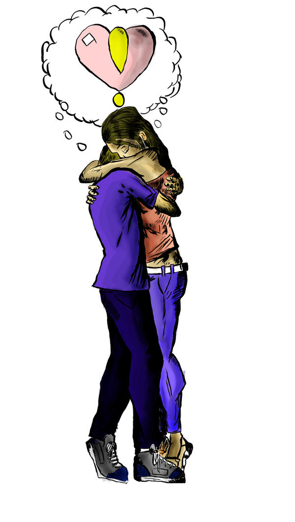 Hugs inked and colored