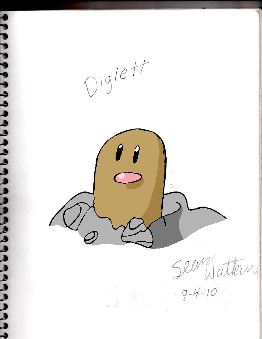 Diglett Fanart Diglett Color by NaesTheFox on DeviantArt