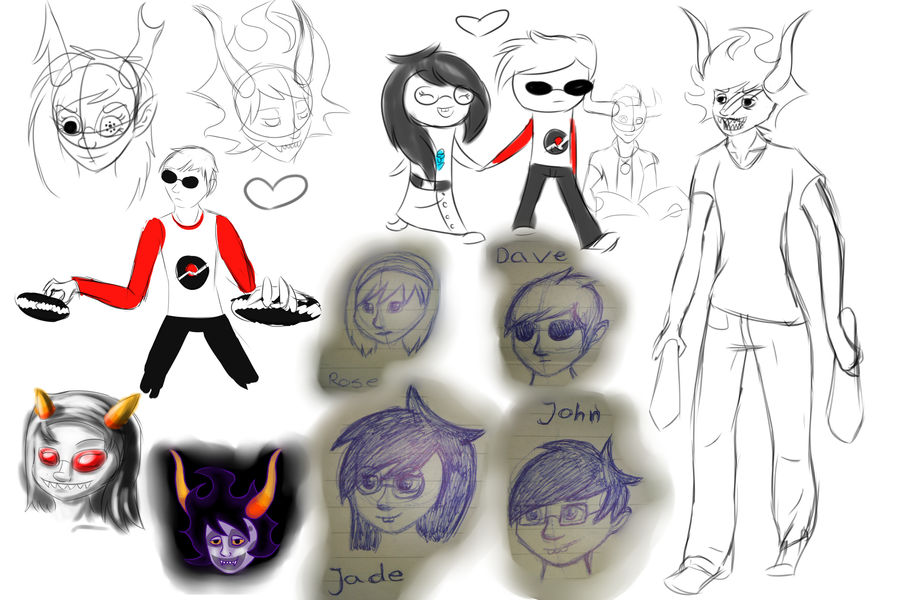 Homestuck sketchdump