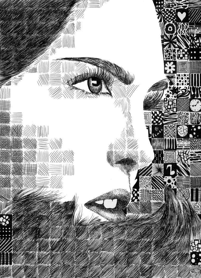 Grid Pattern Portrait by randomWaffle123 on DeviantArt