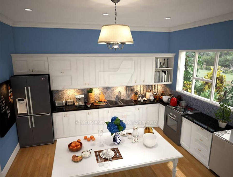 Villa Interior Design - Kitchen 02 by nguyendoc on DeviantArt