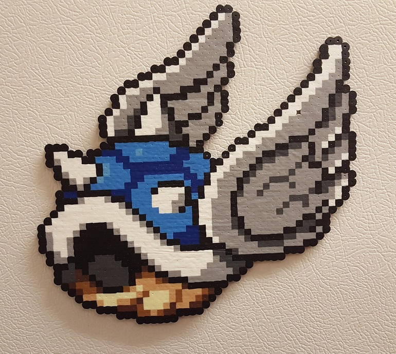 Blue Shell Pixelated Perler Blue shell from Mario Kart by PerlPop on DeviantArt