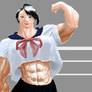 muscular school girl