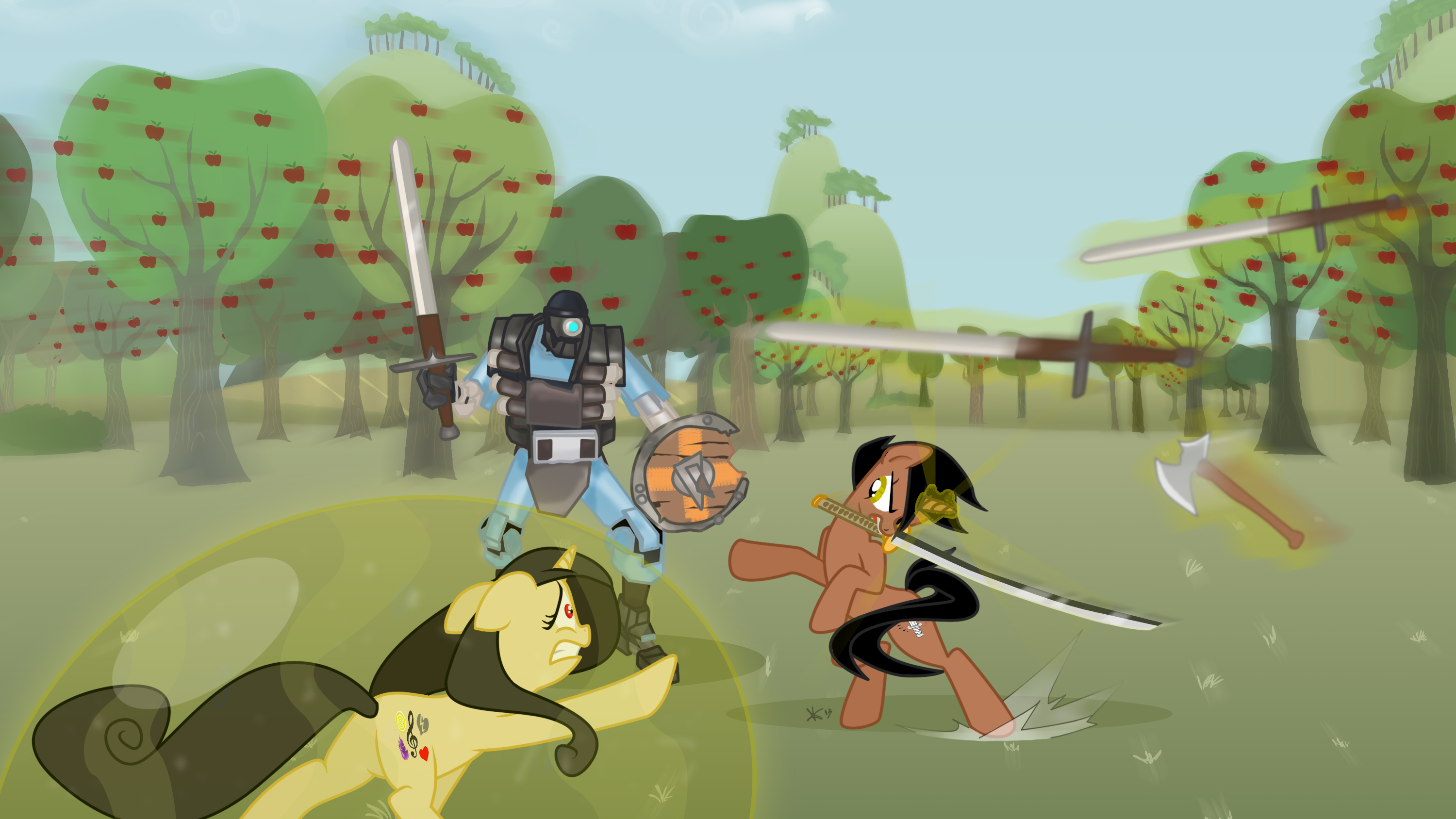 Don't you dare to touch her! - MLP and TF2 request
