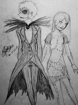 Jack skellington with Sally