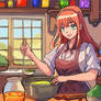 Witch cooking potion