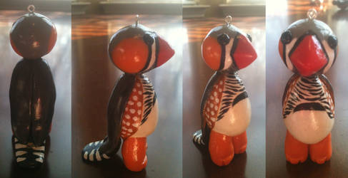 Clay Zebra Finch Ornament