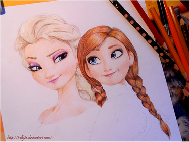 WIP #2 - Elsa and Anna