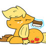 Brushing Applejack