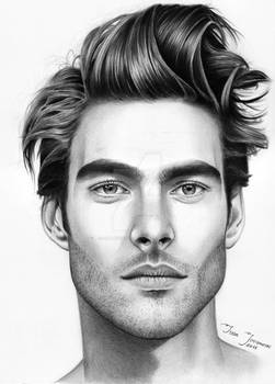 Jon Kortajarena drawing portrait