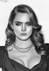 Cara Delevingne portrait drawing