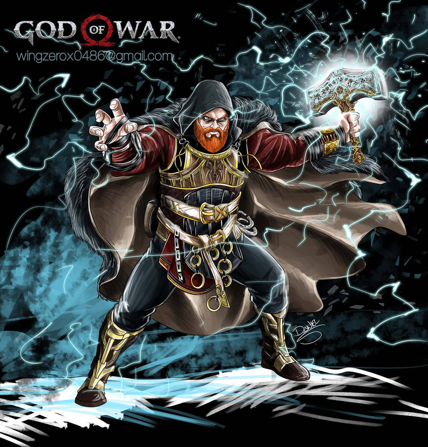 Thor - God of War Ragnarok fan art. by Yuyuuart on DeviantArt