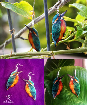 Kingfisher Earrings by TrollGirl Kingfisher Earrings by TrollGirl