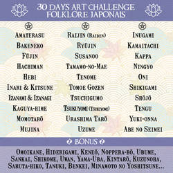 30 Days Art Challenge Folklore japonais