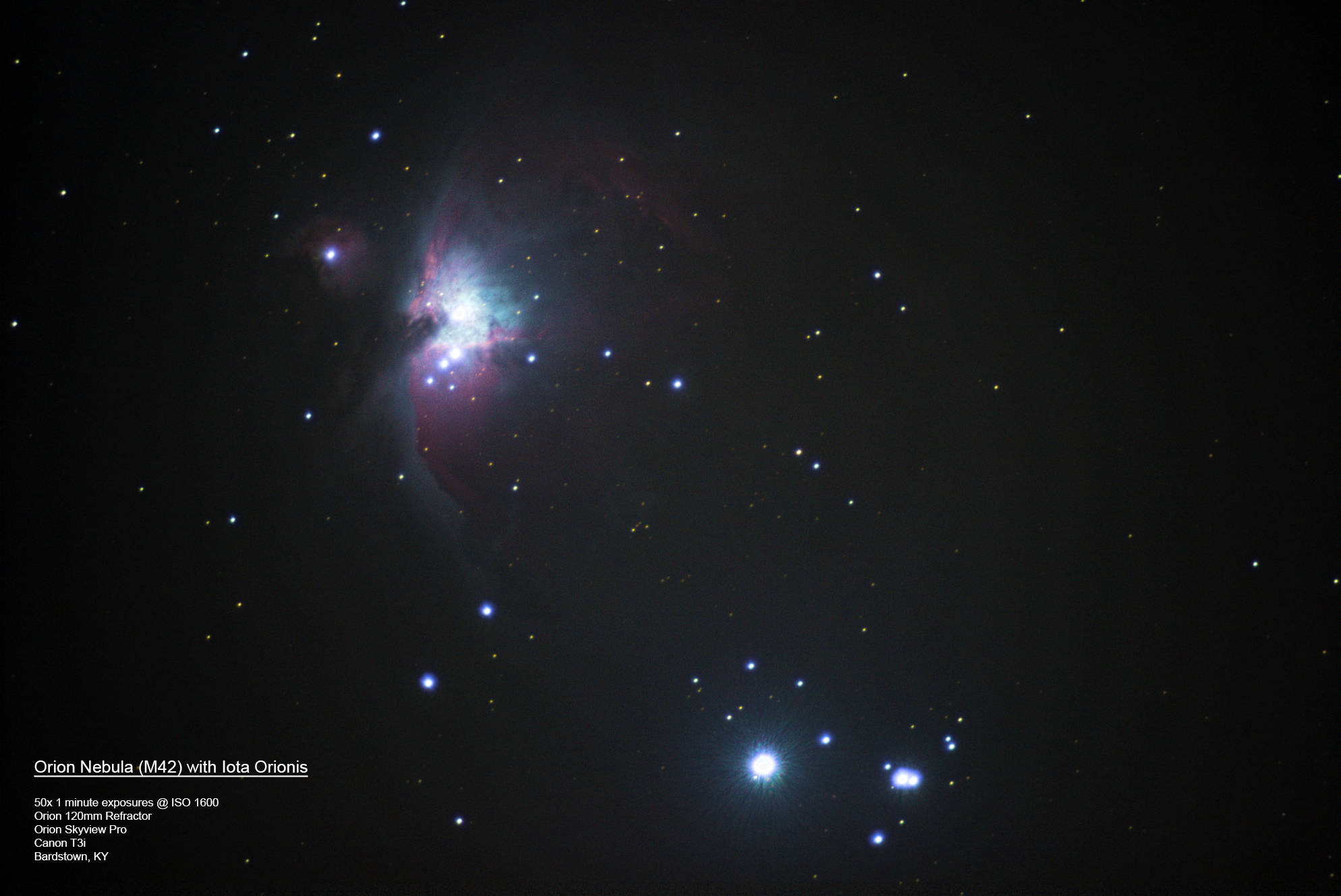 Orion Nebula with Iota Orionis