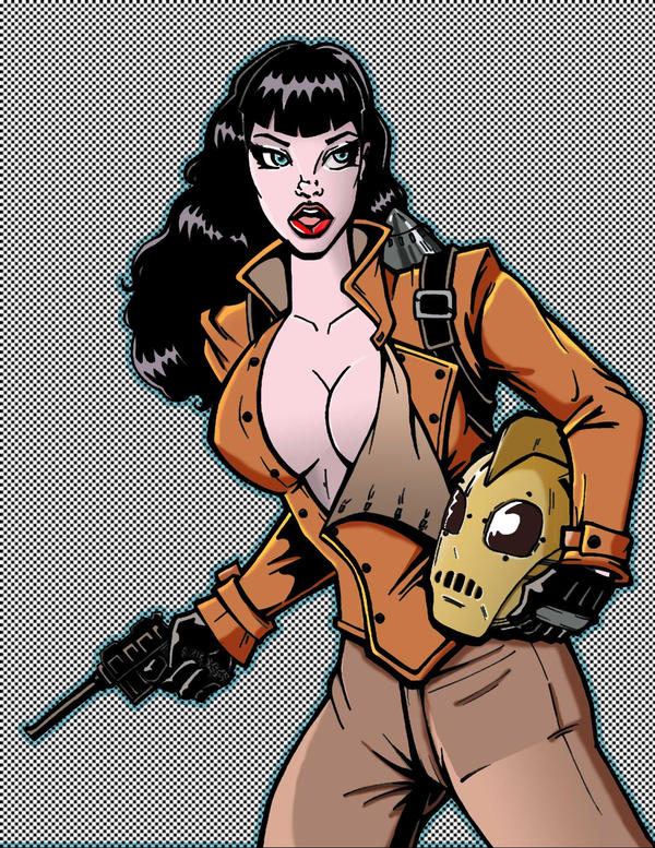 Bettie Page Rocketeer Colored by baggs on DeviantArt