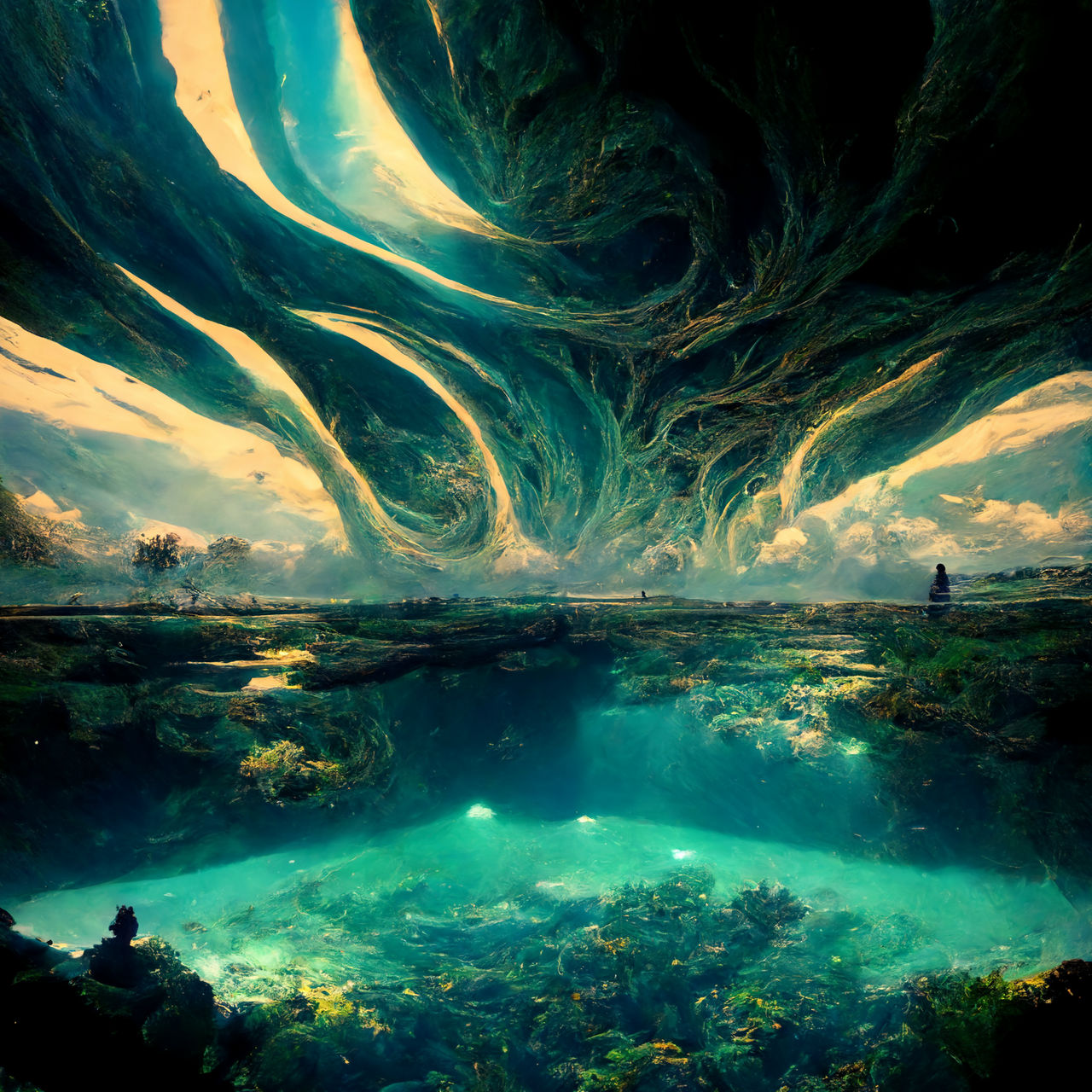 Deviantart Ocean Background Ocean by KavellionAI on DeviantArt
