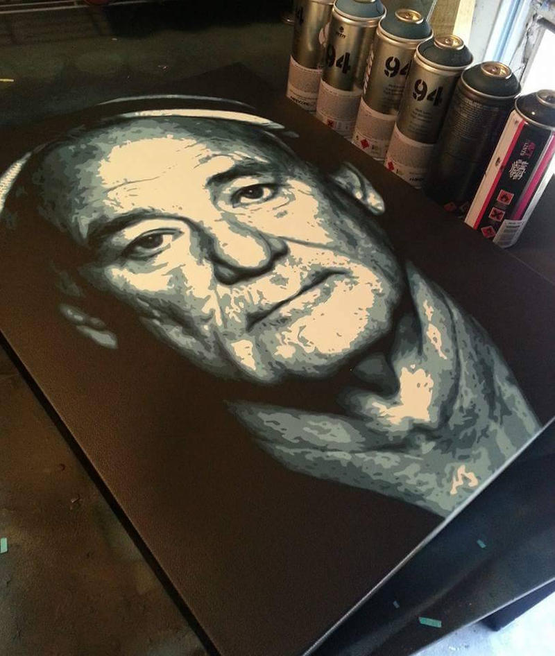 Bill Murray Stencil: Adding Humor and Personality to Your Space 28 8 Layer Stencil of Bill Murray by bobbytxart on DeviantArt