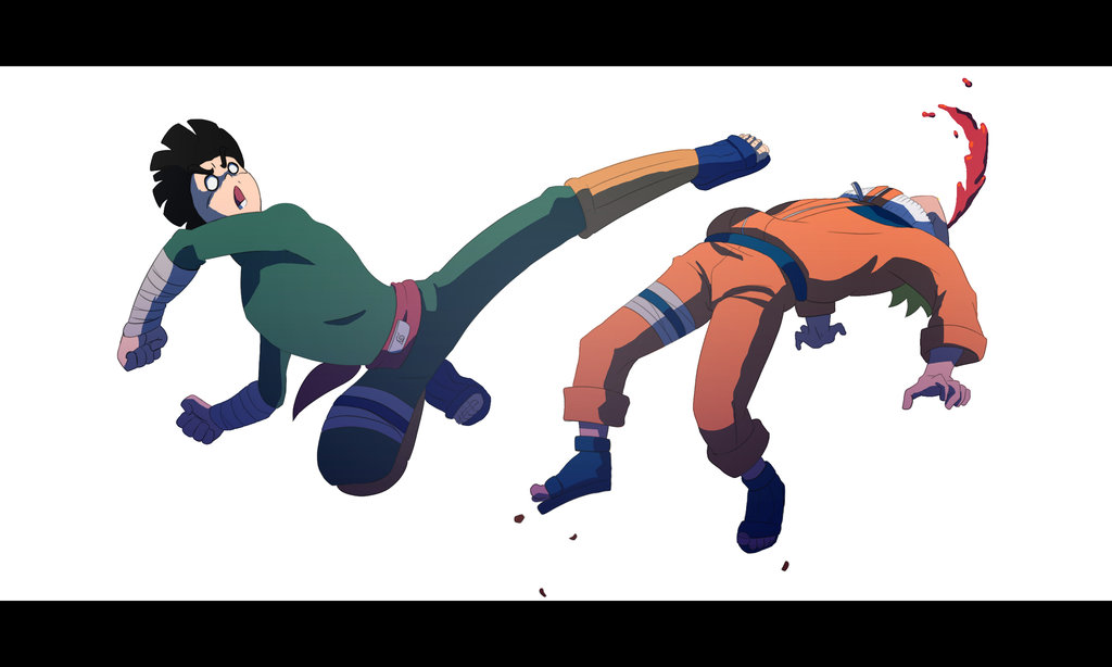 Rocklee Vs Naruto