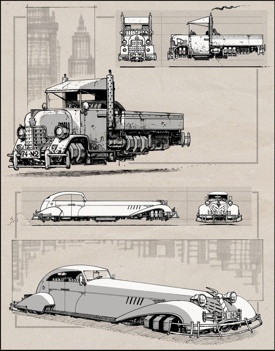Dieselpunk Cars by RyanLovelock on DeviantArt