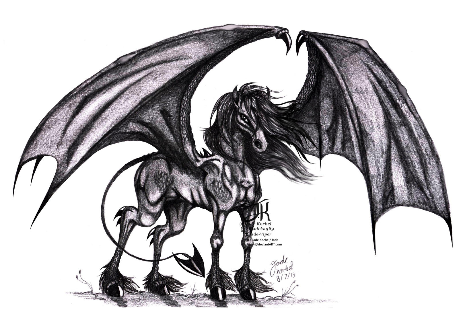 Realistic Daemon The Dragon Horse by Jade-Viper