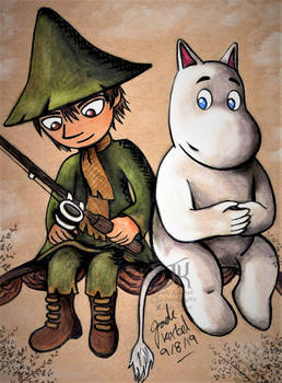 Snufkin and Moomintroll