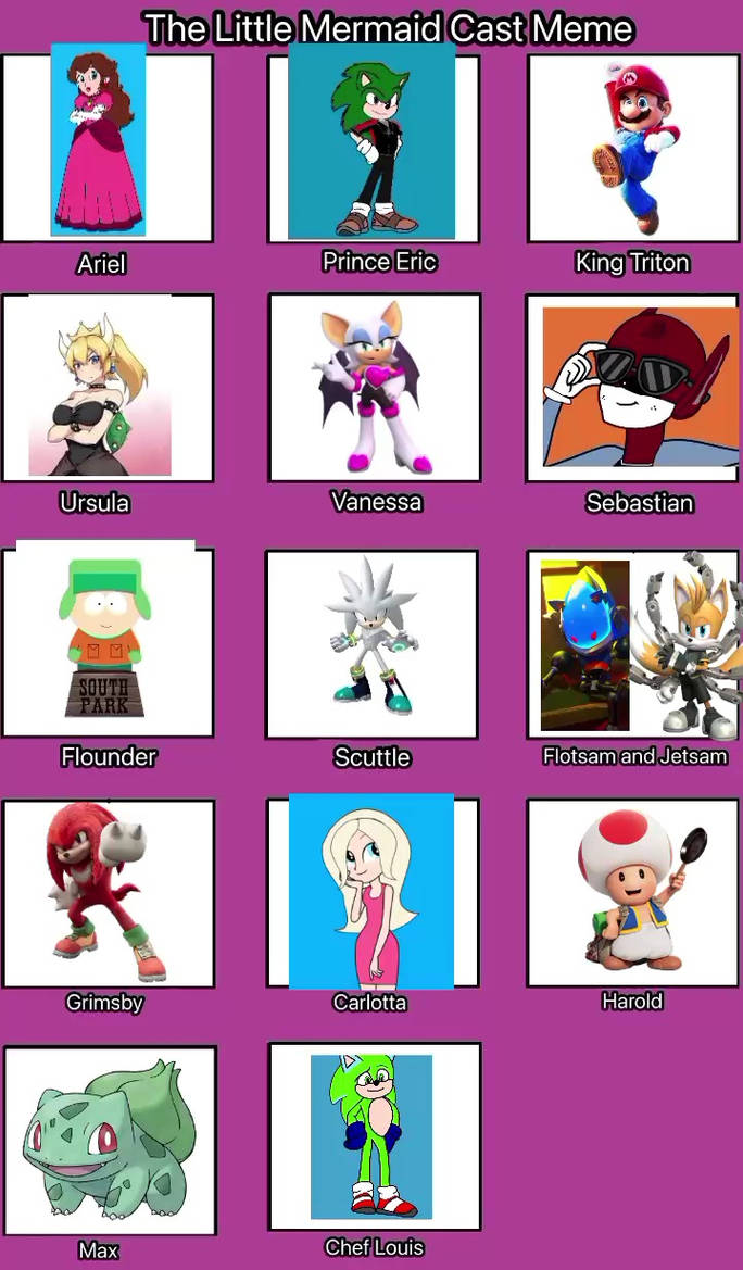 The Little Mer-Girl Cast Meme by Lorcan9834 on DeviantArt